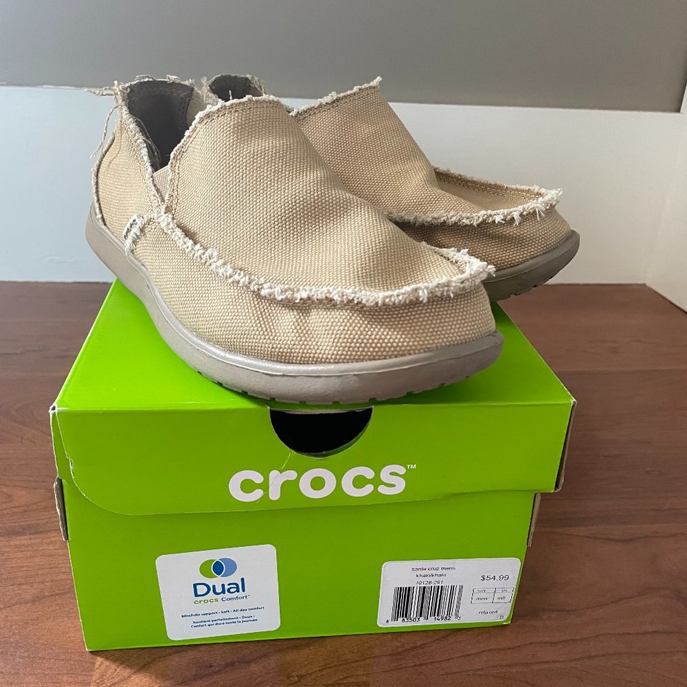 CROCS Mens Khaki Santa Cruz Shoes
